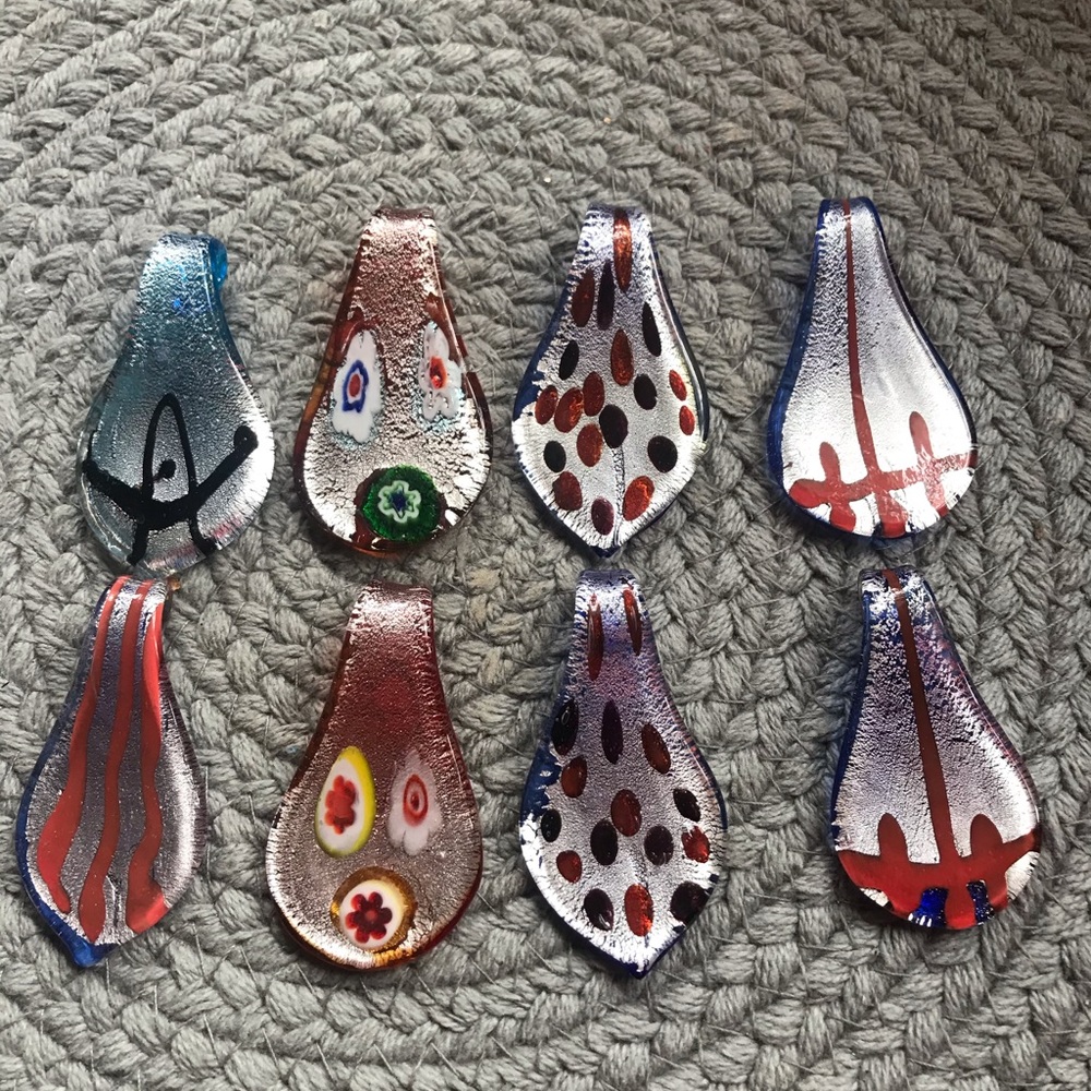 Glass dichroic pendants 8